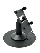 Load image into Gallery viewer, Verifone V400M Low Freestanding Swivel and Tilt Metal Stand with Round Plate
