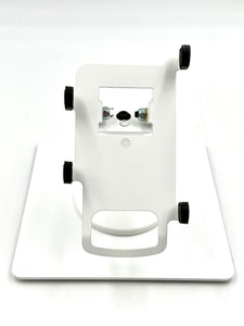Square POS Low Freestanding Swivel and Tilt Stand with Square Plate (White)