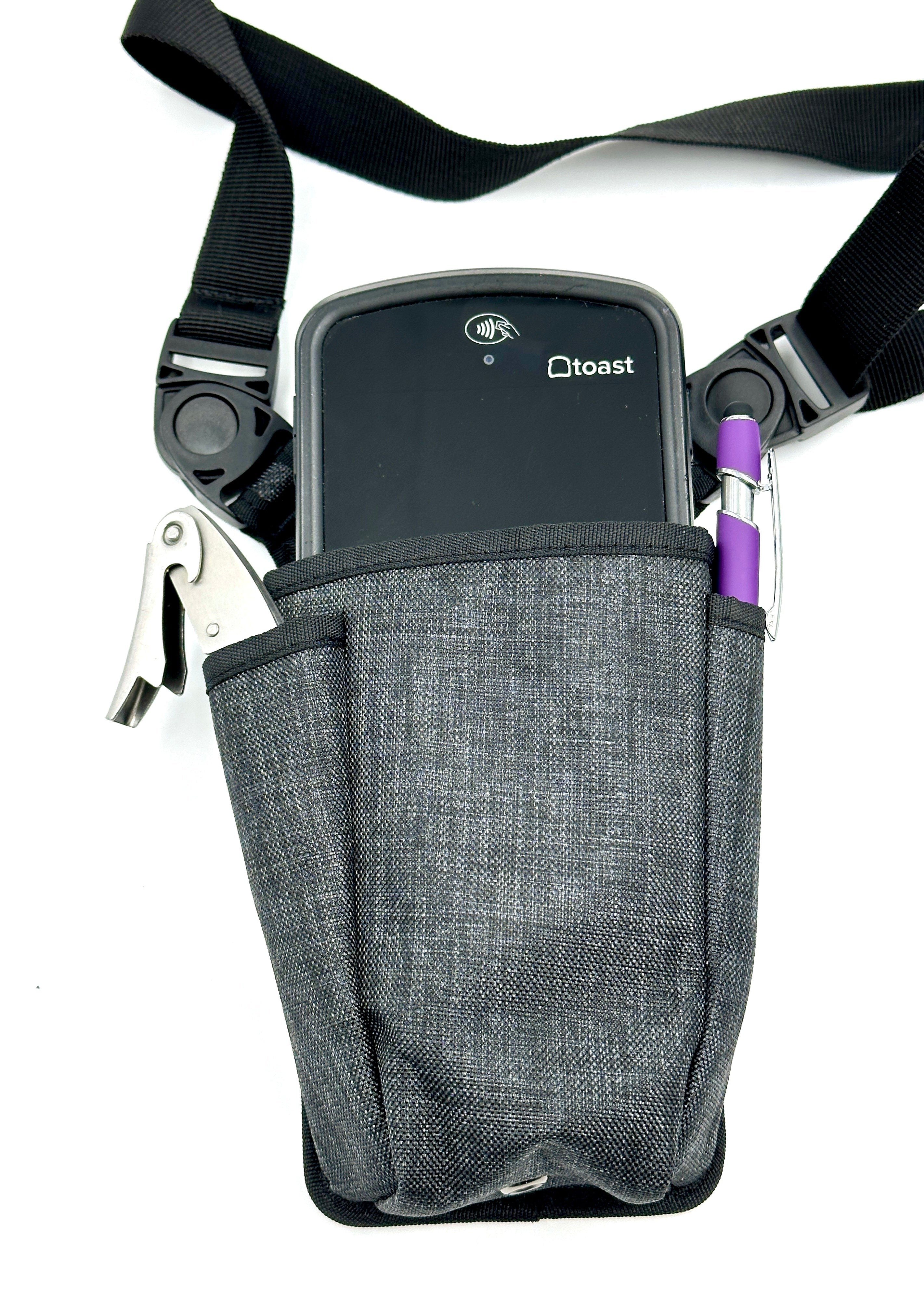 Payroc - Universal Wireless Payment Pouch II with Sling/Waistbelt With Phone Slot