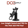 PAX A35 PIN Pad Low Swivel and Tilt Stand