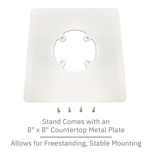 Clover Flex 3 Freestanding Swivel and Tilt Stand with Square Plate (White)