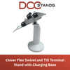 Clover Flex Screw Mounted Swivel and Tilt Stand with Charging Base (White) for C401U POS