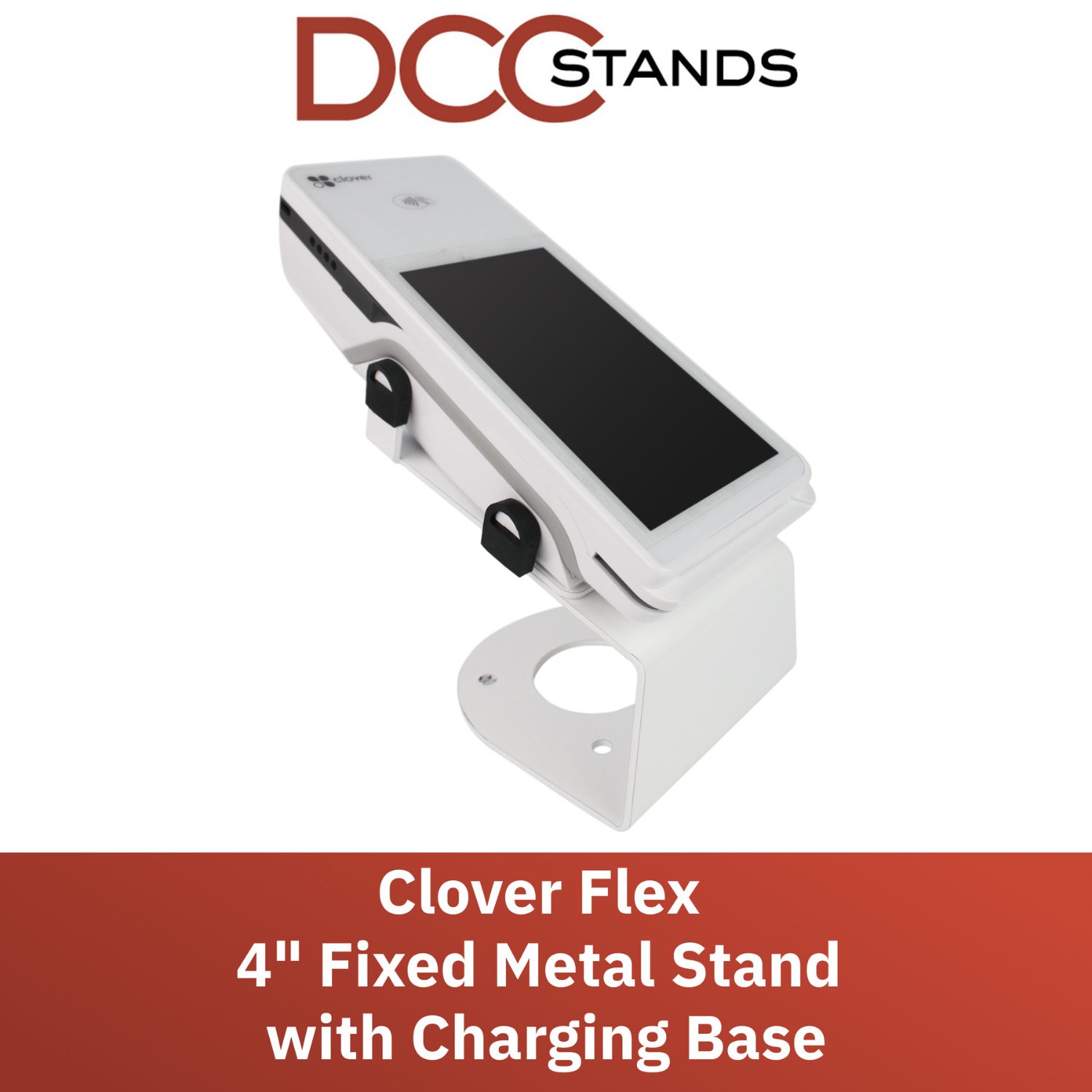 Clover Flex Charging Base with Fixed Stand (White) for C401U POS