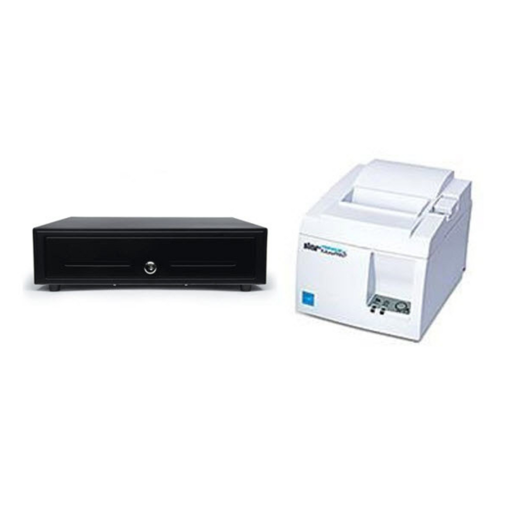 Star TSP143IIILAN WT US (39472010) Receipt Printer - White with 2 Year Warranty and Star 37965560 Cash Drawer - Call for Availability