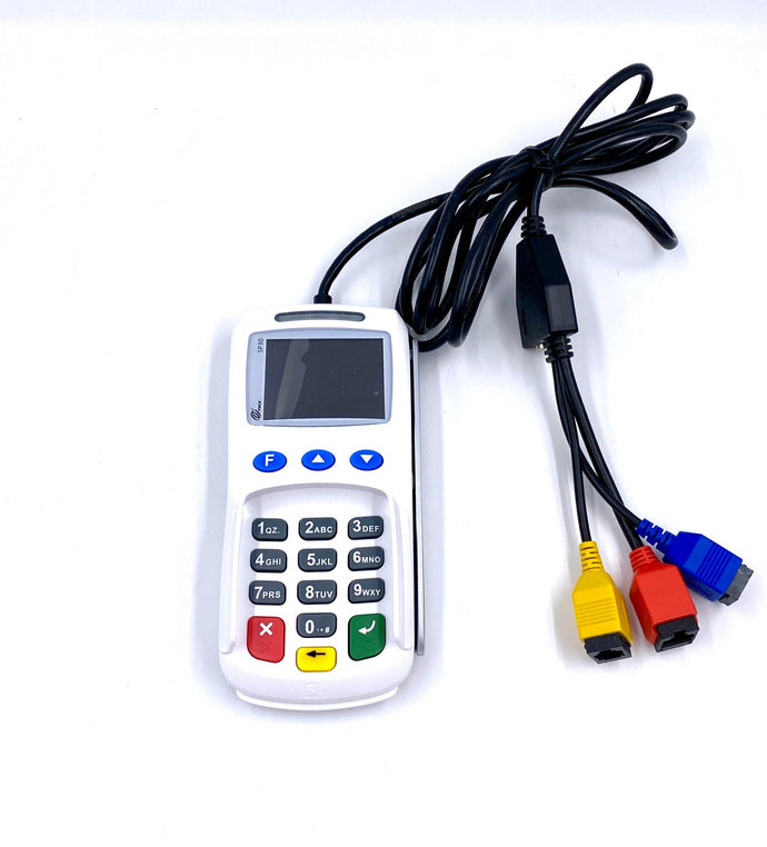 PAX SP30 Smart Card and CTLS White Pin Pad w/ Rainbow Cable (for POS integration) - Refurbished