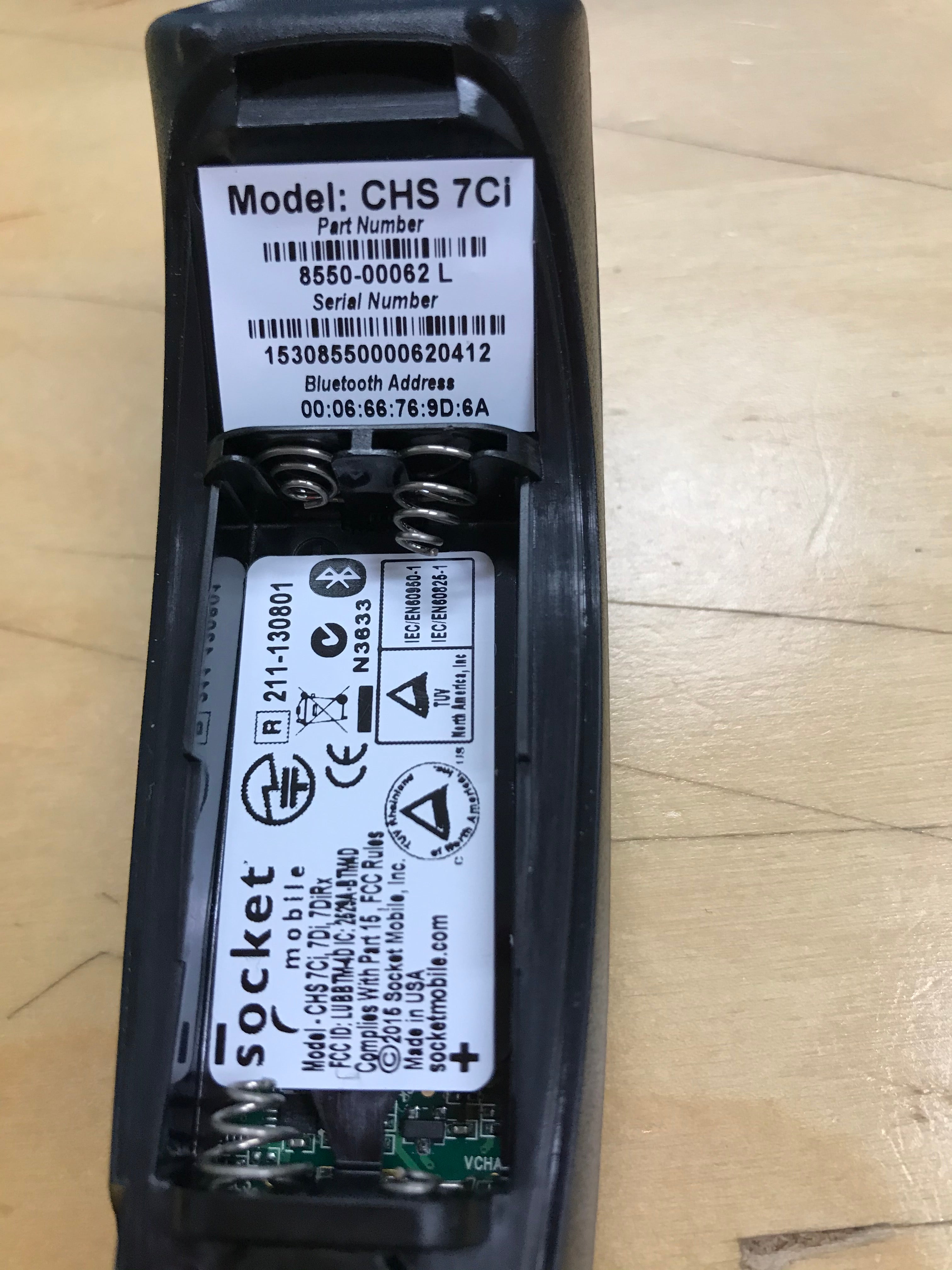 Socket Mobile Barcode Scanner CHS7Ci, 7Di, 7DIRX, Gray 1 PK (P/N 8550-00062 L) - Refurbished - DCCSUPPLY.COM