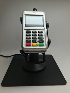 First Data RP10 Low Profile Swivel and Tilt Freestanding Metal Stand with Square Plate - DCCSUPPLY.COM