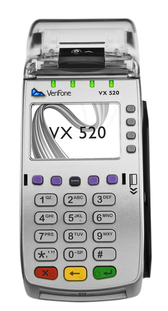VeriFone Vx520 EMV Contactless 32MB Credit Card Terminal - DCCSUPPLY.COM