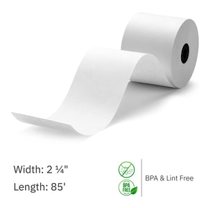 2 1/4" x 85' Thermal Paper (12 Rolls)