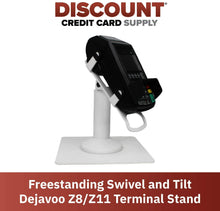 Load image into Gallery viewer, Dejavoo Z8 / Dejavoo Z11 Freestanding Swivel and Tilt Stand with Square Plate (White) - Fits Dejavoo Z11 HW # v1.3
