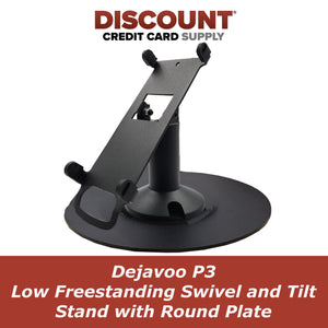 Dejavoo P3 Low Profile Freestanding Swivel and Tilt Stand with Round Plate