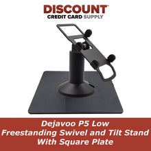 Load image into Gallery viewer, Dejavoo P5 Low Profile Freestanding Swivel and Tilt Stand with Square Plate

