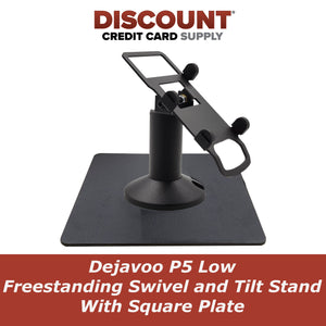 Dejavoo P5 Low Profile Freestanding Swivel and Tilt Stand with Square Plate