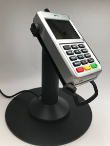 First Data RP10 PIN Pad Freestanding Swivel and Tilt Metal Stand with Round Plate - DCCSUPPLY.COM