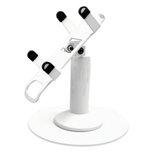 Load image into Gallery viewer, Valor Paytech VL100 Freestanding Swivel and Tilt Stand with Round Plate (White)
