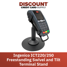Load image into Gallery viewer, Ingenico ICT 220 &amp; ICT 250 Freestanding Swivel and Tilt Stand with Round Plate
