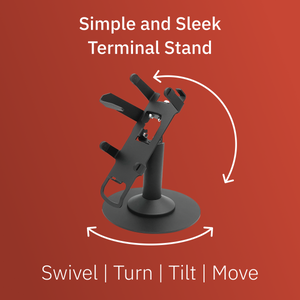 First Data FD130 & FD150 Key Locking Freestanding Swivel and Tilt Stand with Round Plate