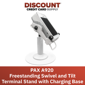 PAX A920 Freestanding Charging Base Stand with Round Plate- Designed to Hold the Charging Base with the Terminal