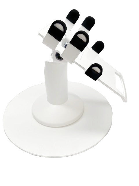 Clover Flex Low Freestanding Swivel Stand with Round Plate (White) for