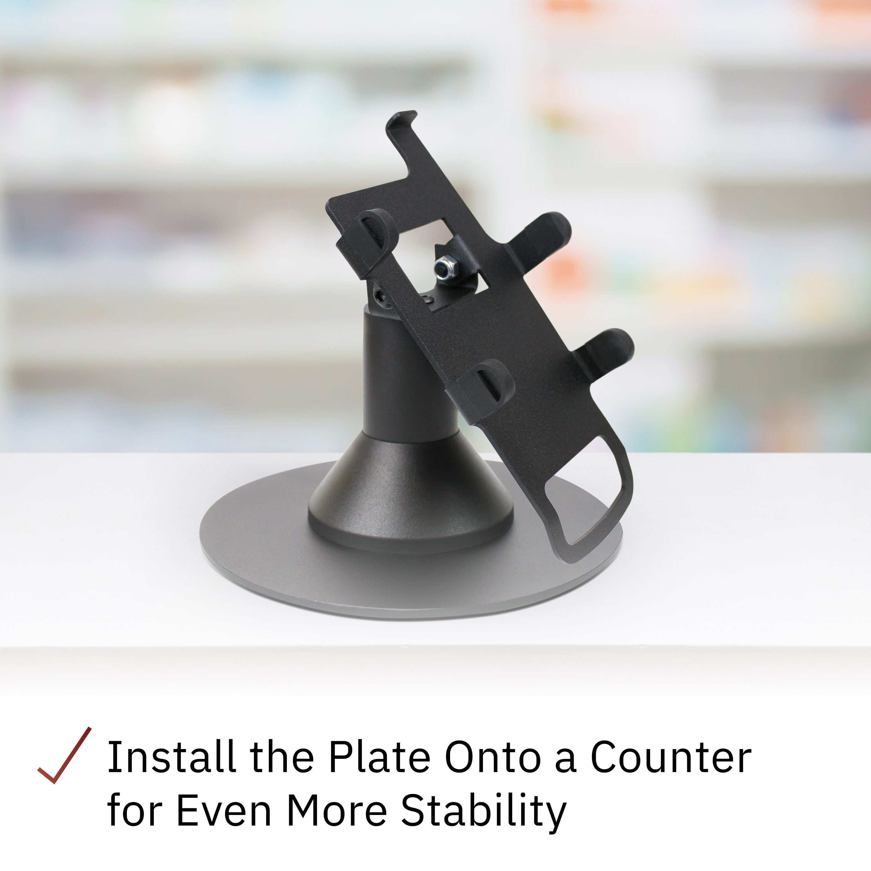 Stackable Black Base Plate Freestanding Black Round Base Plate