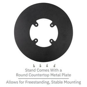 Dejavoo Z3/Z6 Low Profile Black Swivel and Tilt Freestanding Metal Stand with Round Plate - DCCSUPPLY.COM