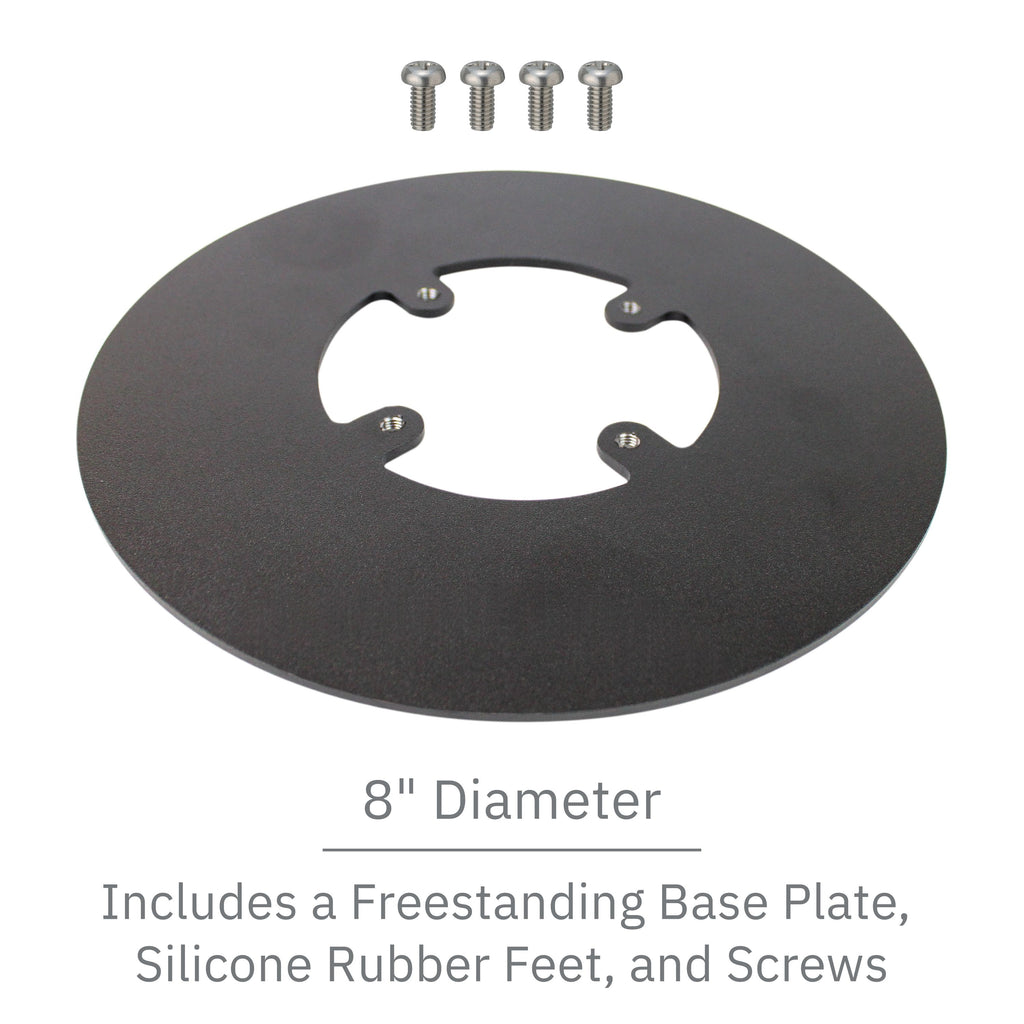 Stackable Black Base Plate Freestanding Black Round Base Plate