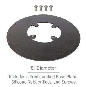 Freestanding Round Base Plate - Black - DCCSUPPLY.COM