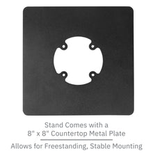 Load image into Gallery viewer, First Data RP10 PIN Pad Freestanding Swivel Metal Stand with Square Plate - DCCSUPPLY.COM
