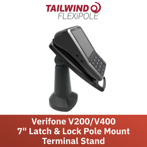 Verifone V200/V400 7" Key Locking Pole Mount Terminal Stand