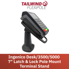 Load image into Gallery viewer, Ingenico Desk 3500/5000 7&quot; Key Locking Pole Mount Stand
