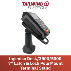 Ingenico Desk 3500/5000 7" Key Locking Pole Mount Stand