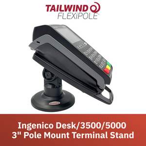 Ingenico Desk/3500/5000 3" Compact Pole Mount Stand
