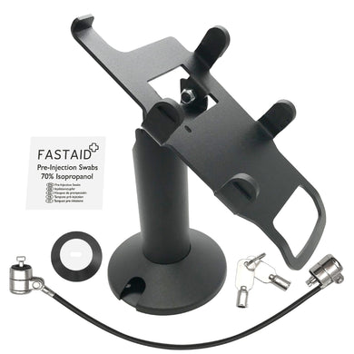 Vx805 Swivel and Tilt Terminal Stand with Device to Stand Security Tether Lock, Two Keys 8