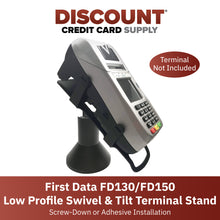 Load image into Gallery viewer, First Data FD130 / FD150 Low Swivel and Tilt Stand
