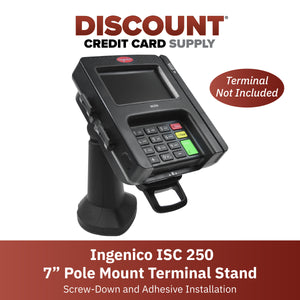 Ingenico ISC 250 7" Pole Mount Terminal Stand - DCCSUPPLY.COM