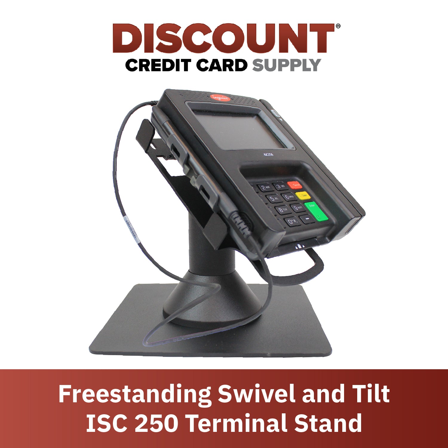 Ingenico ISC 250 Freestanding Swivel and Tilt Metal Stand - DCCSUPPLY.COM