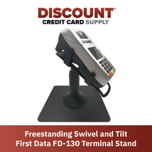 Load image into Gallery viewer, First Data FD130/ FD150 Freestanding Swivel and Tilt Metal Stand - DCCSUPPLY.COM
