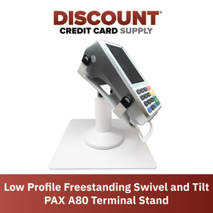 PAX A80 Low Profile Swivel and Tilt Freestanding Metal Stand with Square Plate - DCCSUPPLY.COM