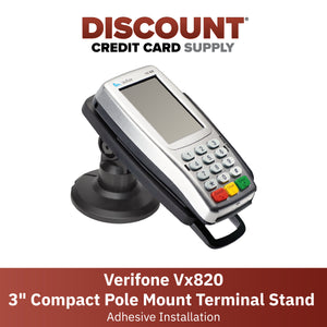 Verifone Vx820 3" Compact Pole Mount Terminal Stand - DCCSUPPLY.COM