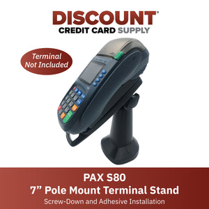 PAX S80 7" Pole Mount Terminal Stand - DCCSUPPLY.COM