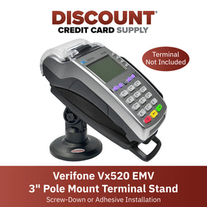 Verifone Vx520 EMV 3" 3G Wireless Compact Pole Mount Terminal Stand - DCCSUPPLY.COM