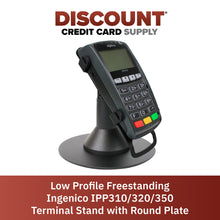 Load image into Gallery viewer, Ingenico IPP310 / IPP320 / IPP350 Low Profile Freestanding Swivel Stand with Round Plate - DCCSUPPLY.COM
