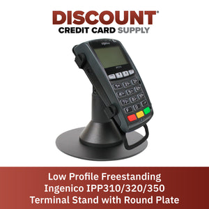 Ingenico IPP310 / IPP320 / IPP350 Low Profile Freestanding Swivel Stand with Round Plate - DCCSUPPLY.COM