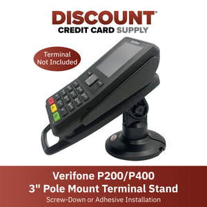 Verifone P200/P400 3" Compact Pole Mount Terminal Stand - DCCSUPPLY.COM
