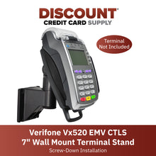 Load image into Gallery viewer, Verifone Vx520 EMV CTLS 7&quot; Wall Mount Terminal Stand - DCCSUPPLY.COM
