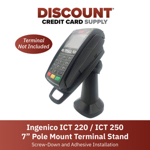 Ingenico ICT 220/ICT 250 7" Pole Mount Terminal Stand - DCCSUPPLY.COM