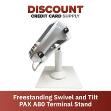 Load image into Gallery viewer, PAX A80 White Freestanding Swivel and Tilt Metal Stand - DCCSUPPLY.COM
