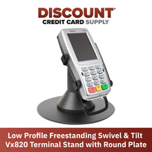 Load image into Gallery viewer, Verifone Vx820 Low Profile Freestanding Swivel Stand with Round Plate - DCCSUPPLY.COM
