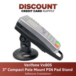 Verifone Vx805 3" Compact Pole Mount Terminal Stand - DCCSUPPLY.COM