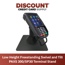 Load image into Gallery viewer, PAX S300 / SP30 Low Profile Swivel and Tilt Freestanding Metal Stand with Square Plate - DCCSUPPLY.COM
